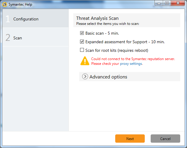 Threat Analysis Configuration offline